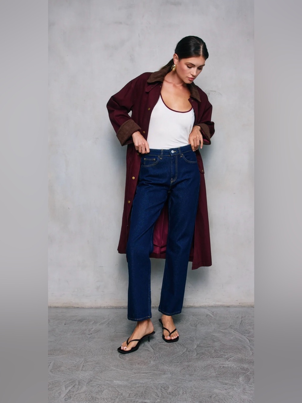 Line & Dot Chelsea Jacket in Bordeaux